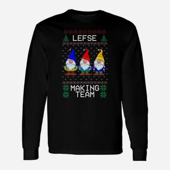 Lefse Making Team, Nordic Christmas Tomte Gnome Xmas Women Unisex Long Sleeve | Crazezy DE