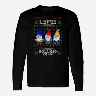 Lefse Rolling Team, Christmas Baking Tomte Gnome Xmas Women Unisex Long Sleeve | Crazezy UK