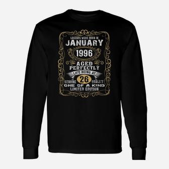 Legend Born In January 1996 26 Year Old 26Th Birthday Gift Unisex Long Sleeve | Crazezy AU