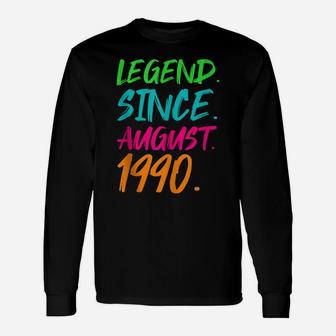 Legend Since August 1990 Men Women Bday Gifts 29Th Birthday Unisex Long Sleeve | Crazezy UK
