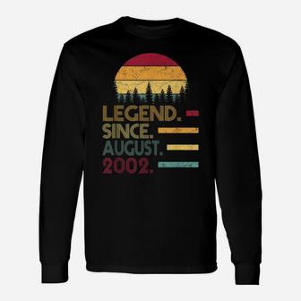 Legend Since August 2002 Tee 17Th Birthday Gift 17 Yrs Old Unisex Long Sleeve | Crazezy