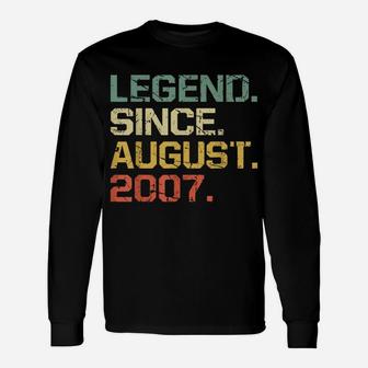 Legend Since August 2007 - 12 Years Old Shirt Gift Unisex Long Sleeve | Crazezy