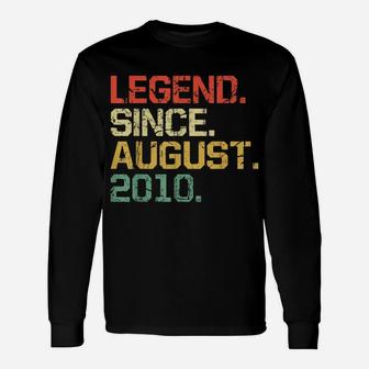 Legend Since August 2010 - 9 Years Old Gifts Shirt Unisex Long Sleeve | Crazezy