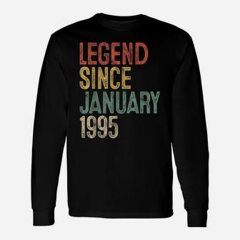 Legend Since January 1995 25Th Birthday Gift 25 Year Old Unisex Long Sleeve | Crazezy AU