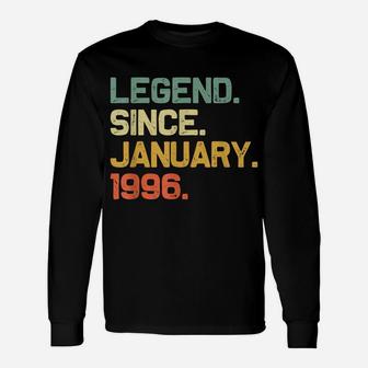 Legend Since January 1996 25Th Gift Birthday 25 Years Old Unisex Long Sleeve | Crazezy UK