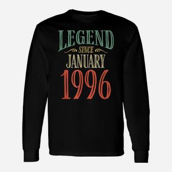Legend Since January 1996 Birthday Gift Unisex Long Sleeve | Crazezy AU