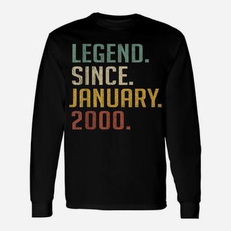 Legend Since January 2000 21St Birthday Gift 21 Years Old Unisex Long Sleeve | Crazezy