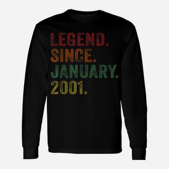 Legend Since January 2001 Tee 20Th Birthday Gift Retro Unisex Long Sleeve | Crazezy CA
