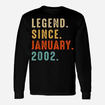 Legend Since January 2002 Gift 20 Year 20Th Birthday Gifts Unisex Long Sleeve | Crazezy