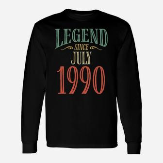 Legend Since July 1990 Birthday Design Unisex Long Sleeve | Crazezy