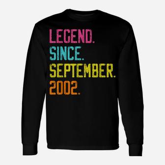 Legend Since September 2002 Bday Gifts 17Th Birthday Unisex Long Sleeve | Crazezy