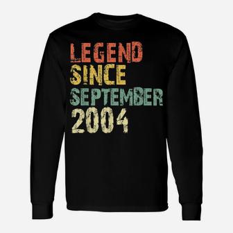 Legend Since September 2004 15Th Birthday Gift 15 Years Old Unisex Long Sleeve | Crazezy