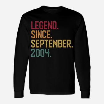 Legend Since September 2004 15Th Birthday Gift 15 Years Old Unisex Long Sleeve | Crazezy