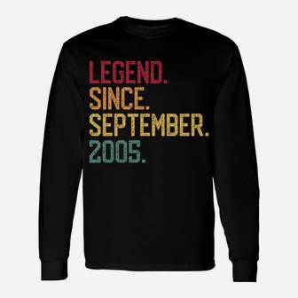 Legend Since September 2005 14Th Birthday Gift 14 Years Old Unisex Long Sleeve | Crazezy DE