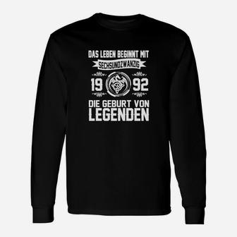 Legendäres 1992 Geburtstag Langarmshirts, Vintage 92er Jahre Motiv Tee - Seseable