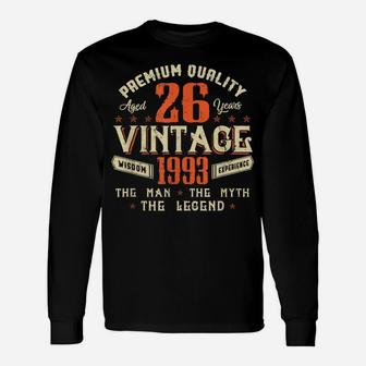 Legends Born In 1993 Aged 26 Years Old Awesome 26Th Unisex Long Sleeve | Crazezy UK