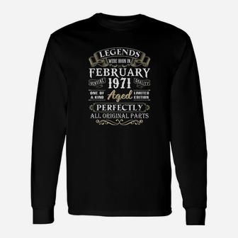 Legends Were Born In February 1971 50Th Birthday Gifts Unisex Long Sleeve | Crazezy AU