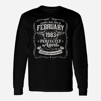 Legends Were Born In February 1983 Vintage 39Th Birthday Unisex Long Sleeve | Crazezy CA