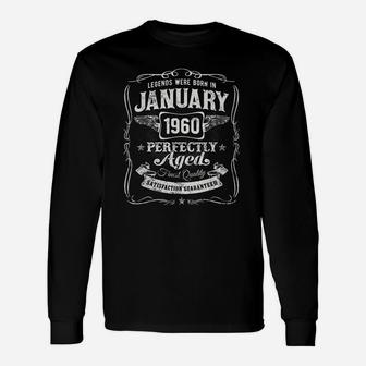 Legends Were Born In January 1960 Classic 61St Birthday Unisex Long Sleeve | Crazezy