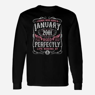 Legends Were Born In January 2001 19Th Birthday Gift Unisex Long Sleeve | Crazezy AU
