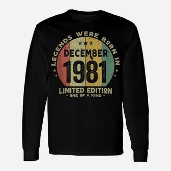 Legends Were Born In November 1981 Classic 40Th Birthday Unisex Long Sleeve | Crazezy