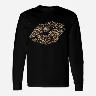 Leopard Lips Unisex Long Sleeve | Crazezy CA