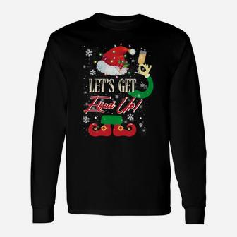 Let's Get Elfed Up Funny Drinking Christmas Unisex Long Sleeve | Crazezy CA