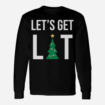 Let’S Get Lit Funny Christmas Holiday Drinking Unisex Long Sleeve | Crazezy AU