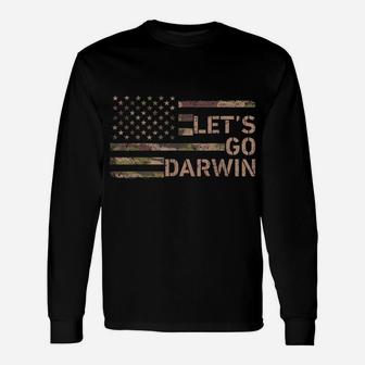 Let’S Go Darwin American Flag Camo Women Men Lets Go Darwin Unisex Long Sleeve | Crazezy
