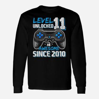 Level 11 Unlocked Awesome 2010 Video Game 11Th Birthday Gift Unisex Long Sleeve | Crazezy