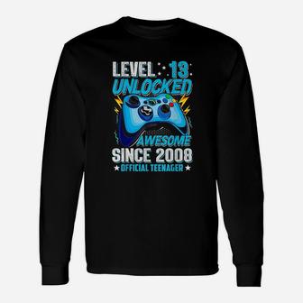Level 13 Unlocked Official Teenager 13Th Birthday Unisex Long Sleeve | Crazezy