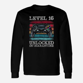 Level 16 Unlocked Gamer 16Th Birthday Teenager Unisex Long Sleeve | Crazezy UK