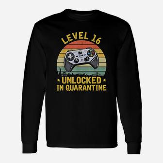 Level 16 Unlocked Video Gamer 16Th Birthday Unisex Long Sleeve | Crazezy AU