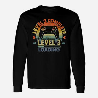 Level 2 Complete 2 Anniversary 2nd Wedding Anniversary Long Sleeve T-Shirt - Thegiftio UK