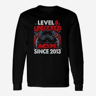 Level 8 Unlocked Awesome Since 2013 Unisex Long Sleeve | Crazezy UK