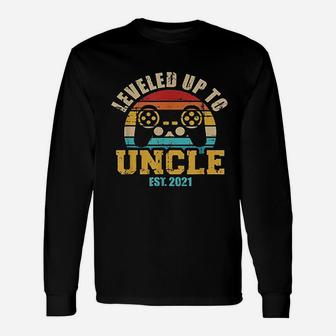 Leveled Up To Uncle Unisex Long Sleeve | Crazezy AU