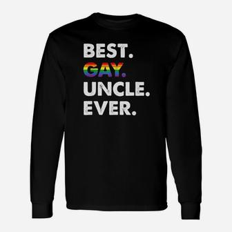 Lgbt Best Gay Uncle Ever Long Sleeve T-Shirt - Monsterry