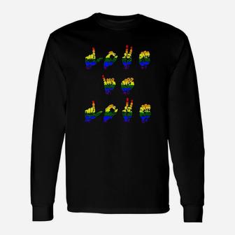 Lgbt Hand Signs Long Sleeve T-Shirt - Monsterry AU