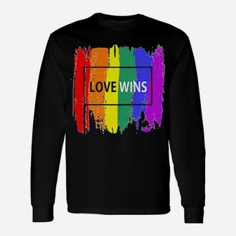 Lgbt Love Wins Long Sleeve T-Shirt - Monsterry