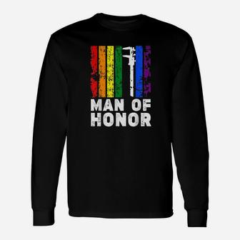 Lgbt Pride Gay Bachelor Party Man Engagement Long Sleeve T-Shirt - Monsterry