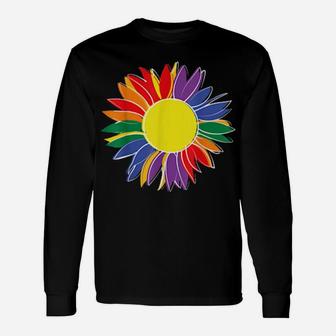 Lgbt Pride Sunflower Gay Love Long Sleeve T-Shirt - Monsterry UK
