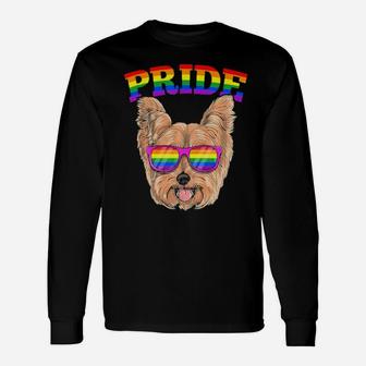 Lgbt Yorkshire Terrier Yorkie Dog Gay Pride Rainbow Lgbtq Long Sleeve T-Shirt - Monsterry AU