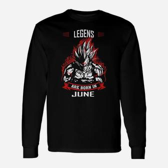 Lgends Are Born In June King Are Born In June Long Sleeve T-Shirt - Thegiftio UK