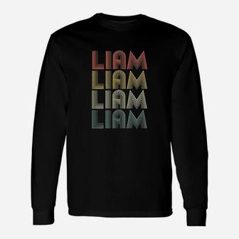Liam Retro First Name 70S Vintage Unisex Long Sleeve | Crazezy CA