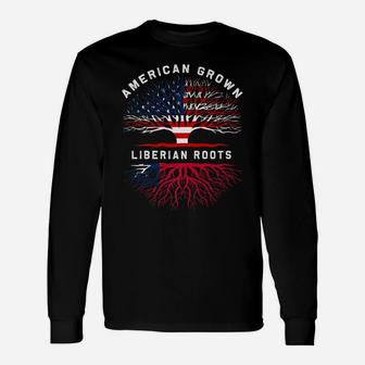 Liberian Roots American Grown Tree Family Heritage Unisex Long Sleeve | Crazezy