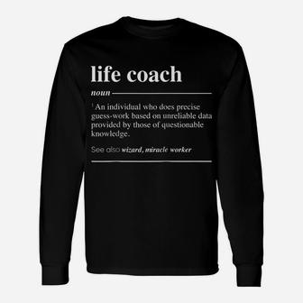Life Coach Definition Funny Noun Raglan Baseball Tee Unisex Long Sleeve | Crazezy
