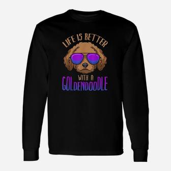 Life Is Better With A Goldendoodle Cute Doodle Dog Unisex Long Sleeve | Crazezy