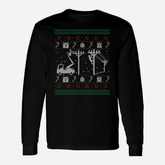 Lineman Sweatshirts For Women Men - Lineman Christmas Gifts Sweatshirt Unisex Long Sleeve | Crazezy