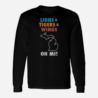 Lions Tigers Wings Oh Mi Long Sleeve T-Shirt - Thegiftio