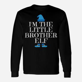 Little Brother Elf Matching Family Christmas Unisex Long Sleeve | Crazezy